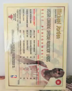 1998 Bowmans Best Michael Jordan #96 Best Performance Chicago Bulls NBA Card - Image 4
