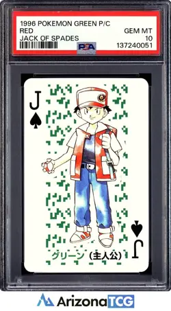 Pokemon 1996 Green Jack Of Spades Green Playing Card Japanese GEM MINT PSA 10 - Image 1