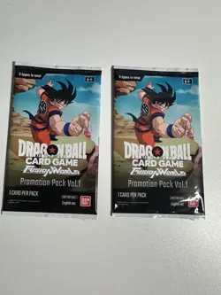 SDCC 2024 Dragon Ball Super Card Game Fusion World Promo Pack Vol. 1 Lot Of 2 - Image 1