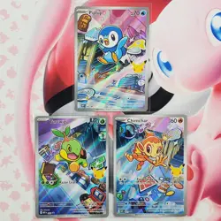 Piplup 042 + Chimchar 041 + Turtwig 040 - First Partner Pokemon Cards - #L553 - Image 1