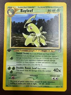 Bayleef - 29/111 - Pokemon Neo Genesis 1st Edition Card WOTC NM- - Image 1