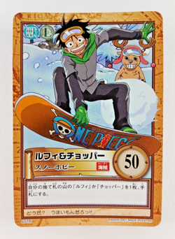 Luffy & Chopper, Snow - C516 - One Piece Carddass Hyper Battle card (2001 Japan) - Image 1