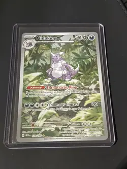 nidoking 174/165 sv: scarlet & violet 151 illustration rare holo pokemon card - Image 1