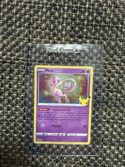 Mew Holo Rare Celebrations 011/025 New TCG Card Sword & Shield Foil 2021 - Image 1