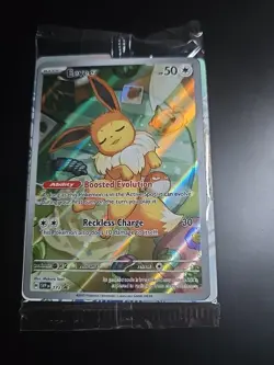 Pokemon TCG Eevee SVP 173 Prismatic Evolutions ETB Full Art Promo Card Sealed - Image 1