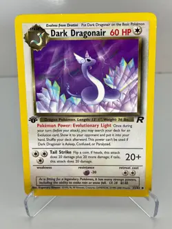 1st Edition Dark Dragonair Vintage 33/82 Team Rocket Pokemon Card - Image 1