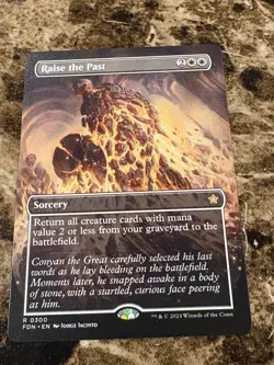 RAISE THE PAST Magic the Gathering MTG Foundations Borderless Rare - Image 1