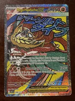 Pokemon Ascended Heroes Mega Hawlucha Ex 268/217 Full Art Holo Rare - Image 1