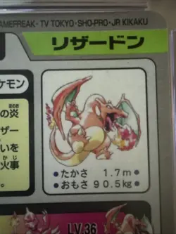 Charizard Bandai Cardass 1997 Pokemon Part 3 #006 Prism Holo CGC 10 Pop 10 - Image 5