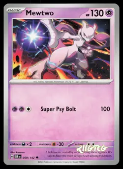 Mewtwo 59/142 Stellar Crown Pokemon NM - Image 1