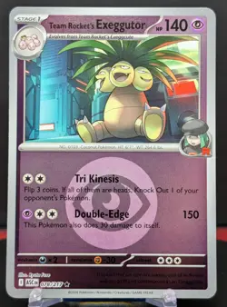Pokemon Team Rocket's Exeggutor #078/217 English Ascended Heroes Reverse Holo - Image 1