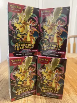 4x Pokemon Ascended Heroes Booster Bundle Factory Sealed Booster Packs - Image 1
