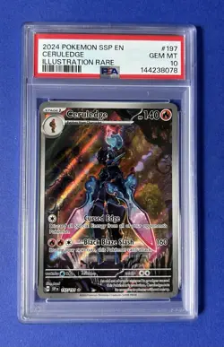 2024 Pokemon SSP EN Ceruledge Illustration Rare #197 PSA 10 GEM MT - Image 1