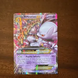 M Mewtwo EX (Full Art Ultra Rare Holo) 64/162 Breakthrough 210HP Pokemon TCG - Image 1