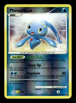Manaphy 8/100 Reverse Holofoil Majestic Dawn Rare Pokemon TCG - Image 1