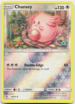 Chansey 46/68 Uncommon Hidden Fates Pokemon Reverse Holo Near Mint - Image 1