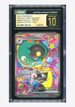 Pokemon CGC 10 PRISTINE Iono's Bellibolt ex SAR 2025 236/193 M2a Japanese - Image 1