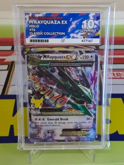 2021 Pokemon Celebrations M Rayquaza EX 76/108 ACE 10 GEM Mint (Perfect Subs) - Image 1