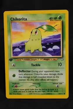 Chikorita 1st Edition 53/111 NM Neo Genesis Regular Common Pokemon TCG - Image 1