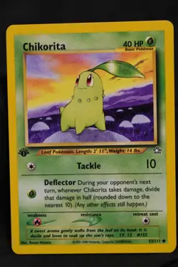 Chikorita 1st Edition 53/111 NM Neo Genesis Regular Common Pokemon TCG - Image 2