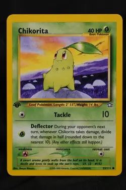 Chikorita 1st Edition 53/111 NM Neo Genesis Regular Common Pokemon TCG - Image 3