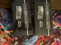 Pokemon TCG Sword & Shield Evolving Skies Elite Trainer Box Set of 2 ETBs Sealed - Image 5