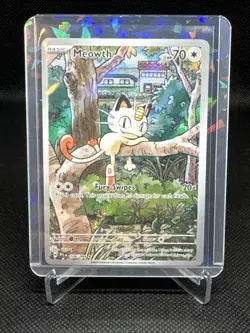 Meowth 106/094 Holo Illustration Rare – Pokemon TCG – 2025 Phantasmal Flames - Image 1