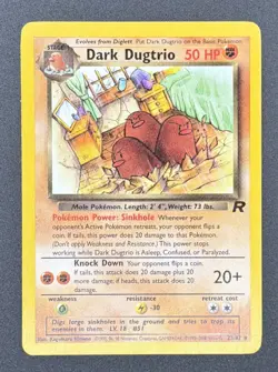 Pokemon TCG Dark Dugtrio Non Holo Rare Team Rocket 23/82 - MP - Image 1