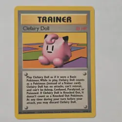 Pokemon Clefairy Doll Base Set Rare Trainer Wizards 70/102 English Regular - Image 1