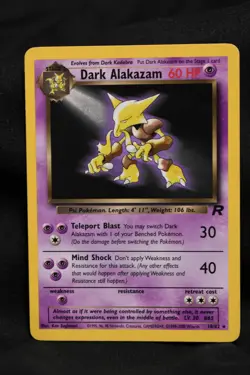 Dark Alakazam 18/82 MP Team Rocket Unlimited Regular Rare Pokemon TCG - Image 1