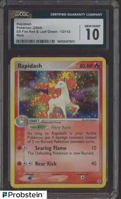 2004 Pokemon EX Fire Red & Leaf Green #13/112 Rapidash Holo CGC 10 GEM MINT - Image 1