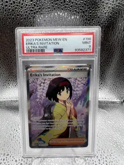 Pokemon Erika's Invitation 196/165 Scarlet & Violet 151 Ultra Rare Holo PSA 9 - Image 1