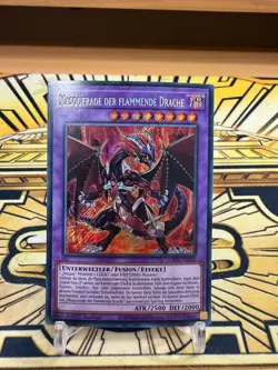 Yugioh Masquerade der flammende Drache RA02-DE022 Secret Rare - Image 1