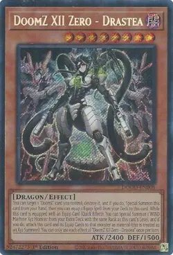 Yu-gi-oh! DoomZ XII Zero - Drastea DOOD-EN008 Secret Rare 1st Edition NM Yugioh - Image 1