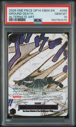 2026 ONE PIECE OP14-EB04-THE AZURE SEA'S SEVEN ALTERNATE ART GROUND DEATH PSA 10 - Image 1
