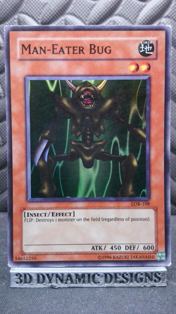 | Yugioh Man-Eater Bug LOB-108 Super Rare Legend Of Blue Eyes LP/MP 🔥 | - Image 1