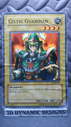 | Yugioh Celtic Guardian LOB-007 Super Rare Legend Of Blue Eyes DMG 🔥 | - Image 1
