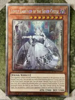 YuGiOh LOVELY LABYRINTH OF THE SILVER CASTLE Platinum Secret Rare RA04-EN295 - Image 2