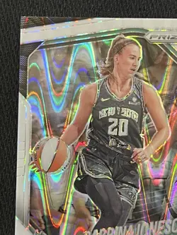 SABRINA IONESCU 2025 Panini PRIZM WNBA WHITE SEISMIC Holo New York Liberty #19 - Image 2
