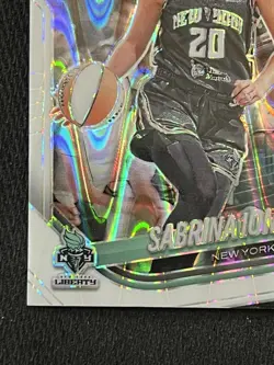 SABRINA IONESCU 2025 Panini PRIZM WNBA WHITE SEISMIC Holo New York Liberty #19 - Image 5