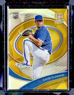 DANE DUNNING 2021 Panini Spectra GOLD PRIZM SSP HOLO RC 03/10! #109! RANGERS! - Image 1