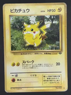 Pikachu No.025 Jungle Old Back 1997 Pokemon Card Japanese - Image 1