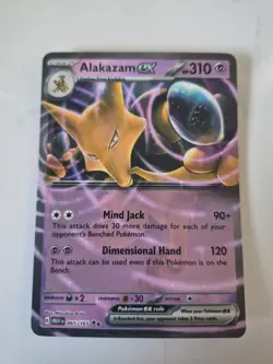 Pokemon TCG Alakazam Ex 065/165 Scarlet & Violet: 151 english Double Rare NM - Image 1