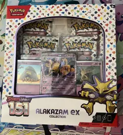 TCG Scarlet & Violet Alakazam EX Pokemon 151 Collection Box, Sealed 820650855269 - Image 1