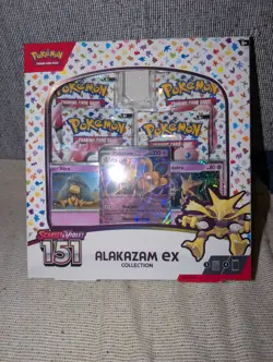 Pokemon TCG 151 Alakazam Collection Box Promo Abra Kadabra Alakazam EX SEALED - Image 1