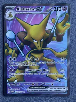 Pokemon TCG Alakazam EX 188/165 151 Full Art Good Condition - Image 1