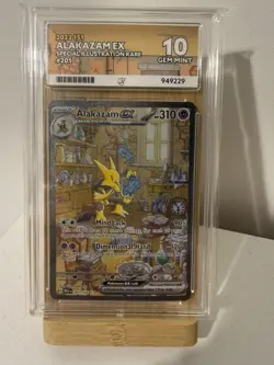 Pokemon TCG Alakazam EX 201/165 Scarlet Violet 151 Card Ace 10 PERFECT SUBGRADES - Image 1