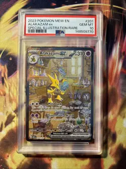 Pokemon Alakazam TCG EX 201/165 Scarlet & Violet 151 PSA 10 Gem Mint English - Image 1