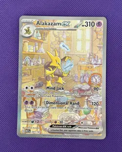 Pokemon TCG Alakazam EX Scarlet & Violet-151 201/165 Holo SIR - Image 1