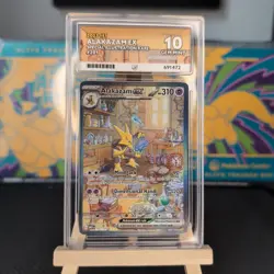 Pokemon TCG Alakazam EX 201/165 151 Special Illustration Rare Holo Ace 10 - Image 1